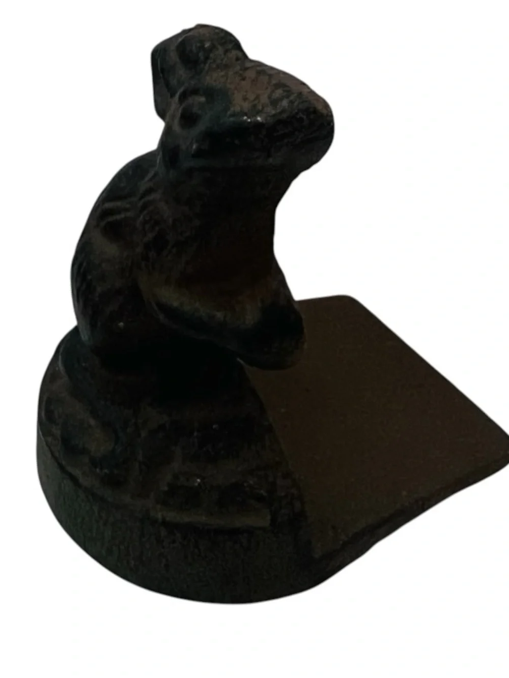 Vintage Restoration Hardware Mouse Cast Iron Door Stop Wedge or Bookend